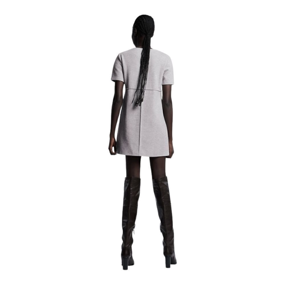 ZARA | Gray | BASIC SOFT DRESS - Picture 6 of 9
